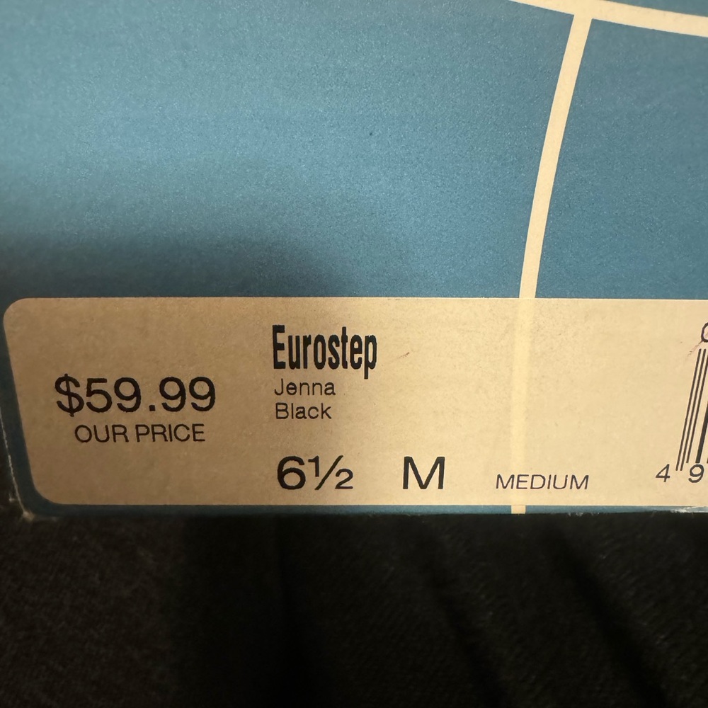 Eurostep black shoes size 6.5. New in box worn once. - Picture 4 of 8